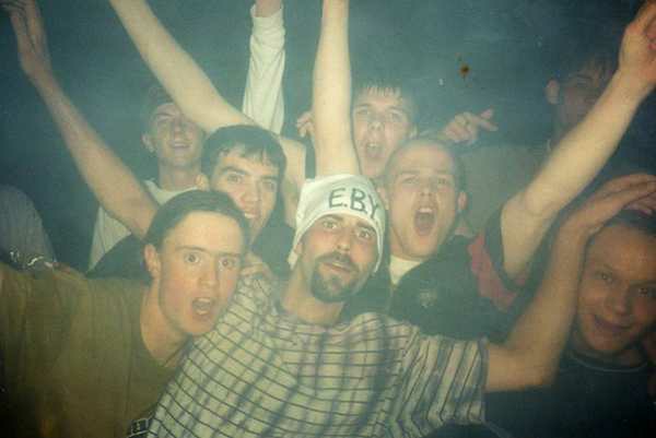 Crowd dancing at an Egebamyasi live show