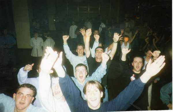 Crowd dancing at an Egebamyasi live show