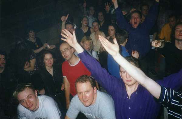 Crowd dancing at an Egebamyasi live show