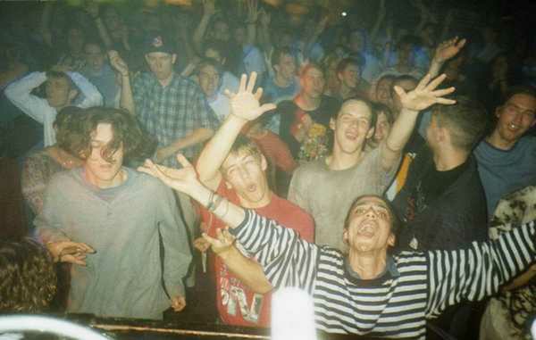 Crowd dancing at an Egebamyasi live show