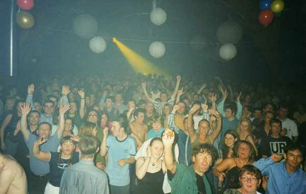 Crowd dancing at an Egebamyasi live show
