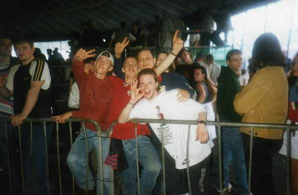 Crowd dancing at an Egebamyasi live show